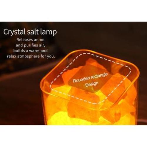 Himalayan Salt Lamp with USB Power - Natural Air Purifier and Mood Light