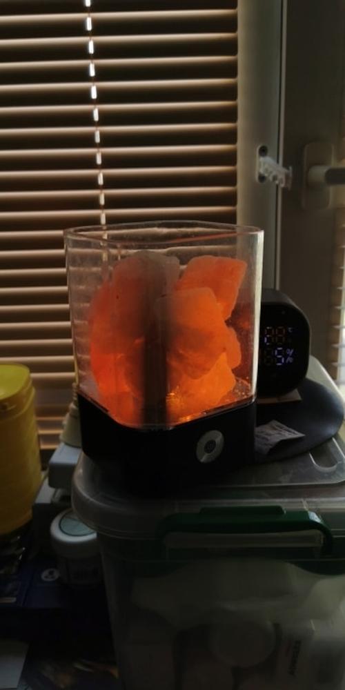 Himalayan Salt Lamp with USB Power - Natural Air Purifier and Mood Light photo review