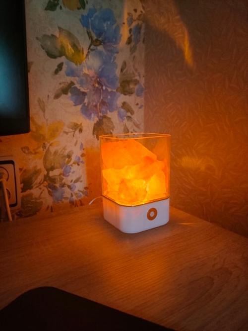 Himalayan Salt Lamp with USB Power - Natural Air Purifier and Mood Light photo review