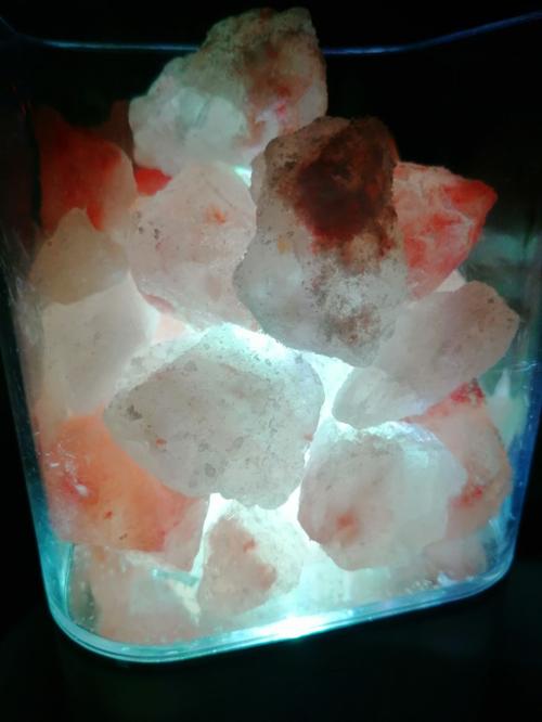 Himalayan Salt Lamp with USB Power - Natural Air Purifier and Mood Light photo review