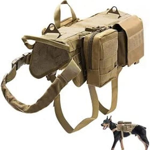 Ihrtrade Tactical Dog Harness with Molle System and Adjustable Vest