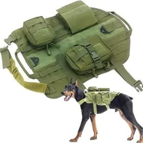 Ihrtrade Tactical Dog Harness with Molle System and Adjustable Vest