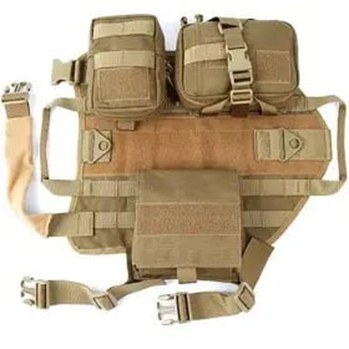 Ihrtrade Tactical Dog Harness with Molle System and Adjustable Vest