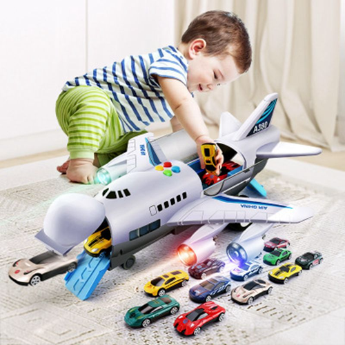 Interactive Kids Toys: Passenger Plane Car with Early Education Sound and Light Features