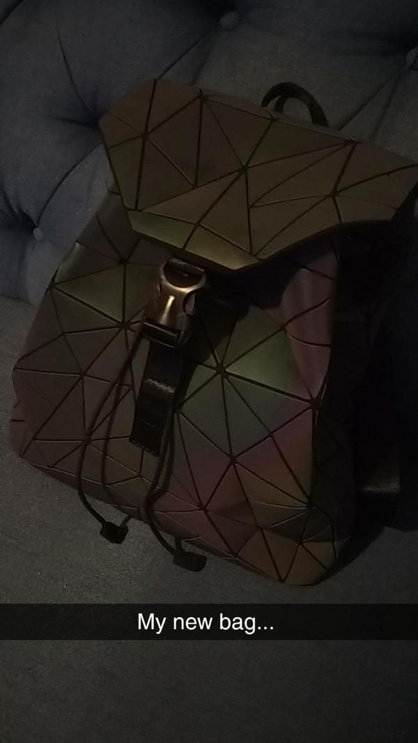 Irregular Laser Geometric Designer Travel Backpack, Diamond Check Backpack photo review