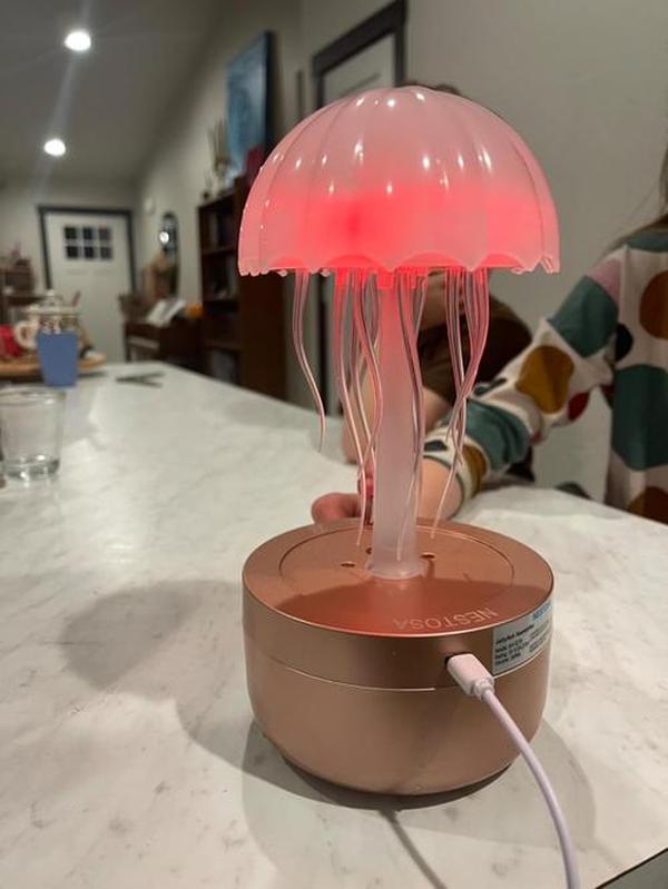 Jellyfish Dance Aromatherapy Essential Oil Diffuser, Ingenious Cute Small Humidifier with 7 Colors Night Light photo review