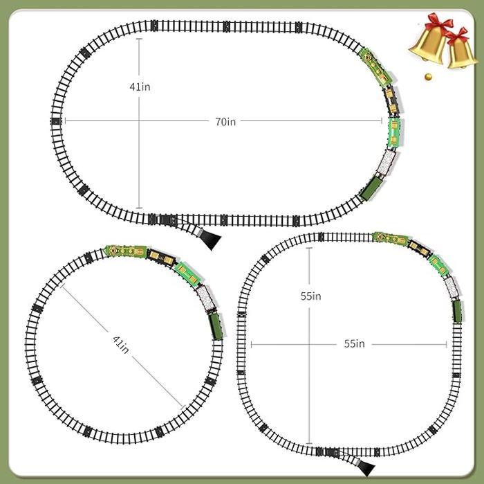 Kids Electric Train Toy with 3 Way Smoke Locomotive, Light and Sounds, Cargo Cars and Long Tracks