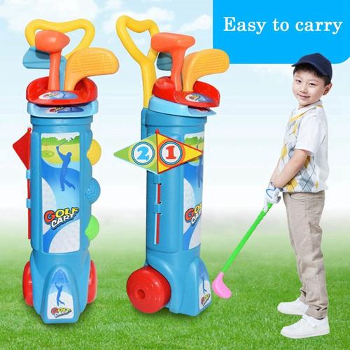 Kids Golf Clubs Toy Set Game Play With Golf Cart