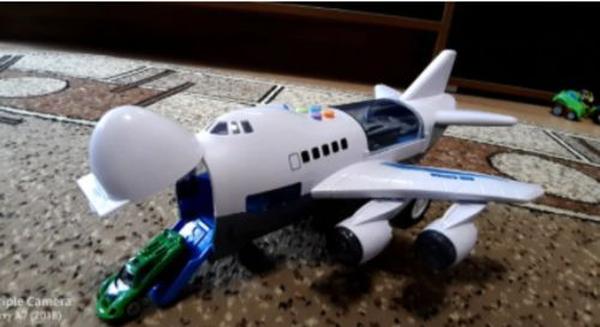 Kids Toys Passenger Plane Car, Early Education Sound And Light Track Toy Airliner photo review