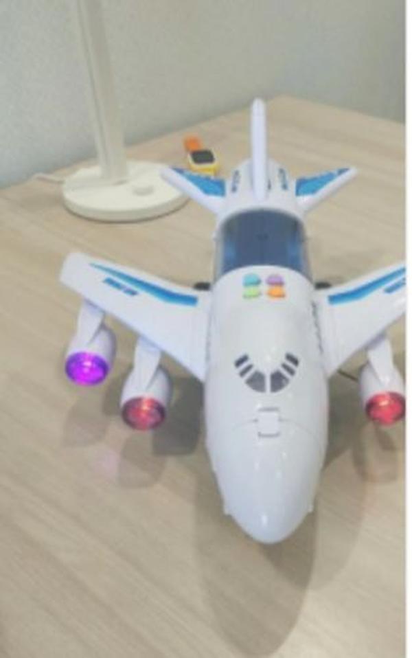 Kids Toys Passenger Plane Car, Early Education Sound And Light Track Toy Airliner photo review