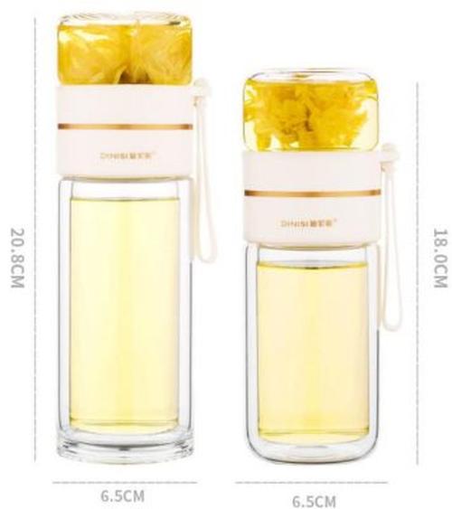 Leak-proof Glass Water Bottle Water With Tea Filter