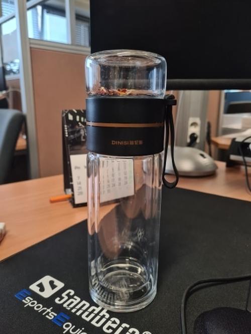 Leak-proof Glass Water Bottle Water With Tea Filter photo review