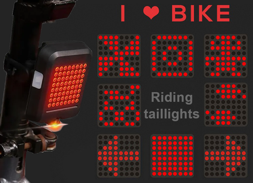 Led Bicycle Wireless Turn Light Indicator Taillight