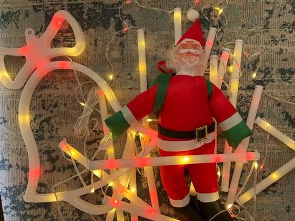 LED Christmas Light, 10ft Christmas Decorative Ladder Lights with Santa Claus, Christmas Decorations Lights photo review