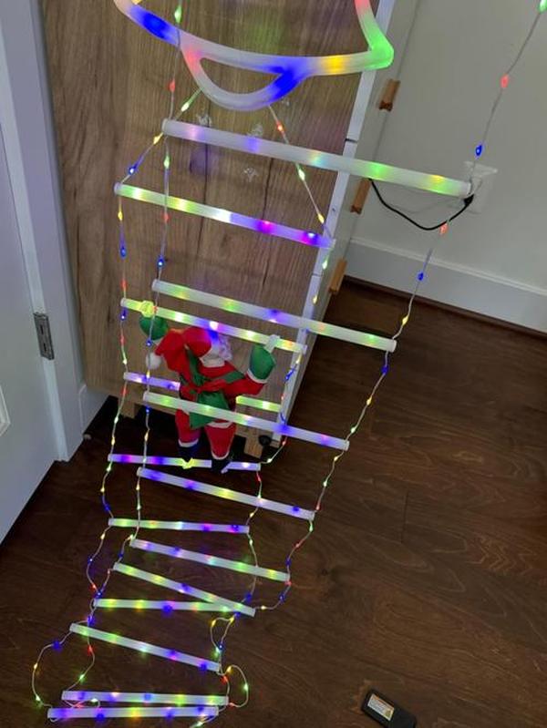 LED Christmas Light, 10ft Christmas Decorative Ladder Lights with Santa Claus, Christmas Decorations Lights photo review