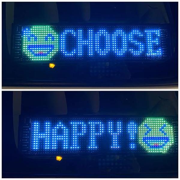 LED Sign for Car, Flexible LED Matrix Panel USB 5V, Bluetooth Application Control DIY Programmable Scrolling LED Sign photo review