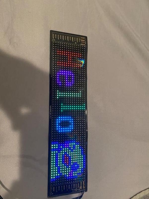 LED Sign for Car, Flexible LED Matrix Panel USB 5V, Bluetooth Application Control DIY Programmable Scrolling LED Sign photo review