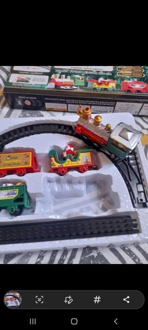 Lights And Sounds Christmas Train Railway Set photo review