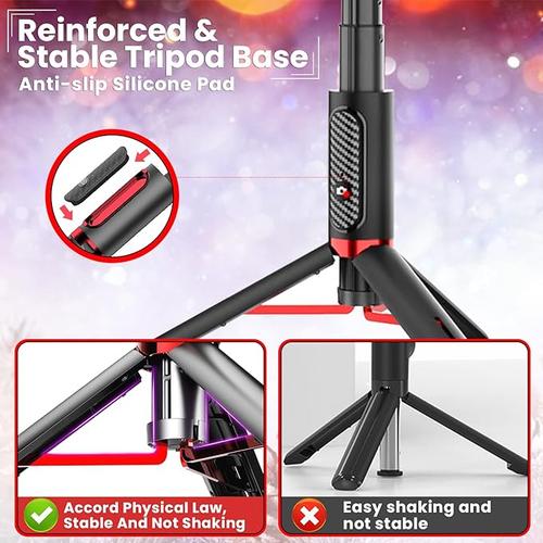 Live Broadcast Tripod with Bluetooth Remote - Perfect for Streaming &amp; Vlogging