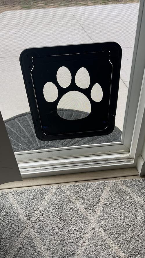 Lockable Pet Door For Home Door Access - Gray photo review