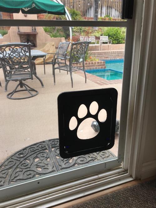 Lockable Pet Door For Home Door Access - Gray photo review