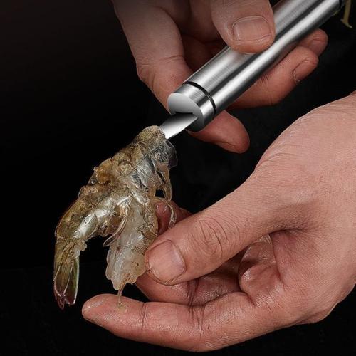 Manual Shrimp Peeler - Sharp, Non-Stick, Safe, Double-Head Shrimp Line Cleaner