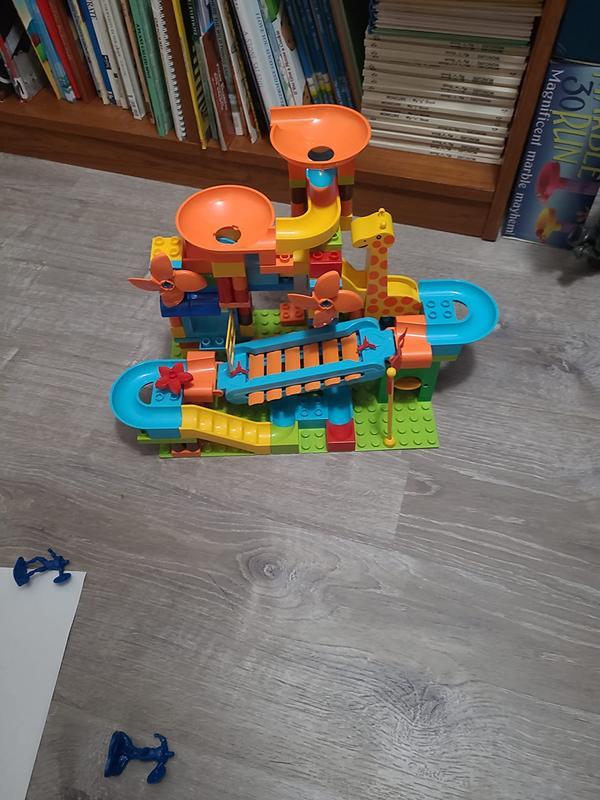 Marble Run for Kids, Classic Big Size Blocks Set, Crazy Marble Run Building Blocks with 4 Balls Race Track photo review