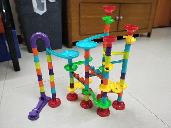 Marble Run Set Building Blocks Glass Marbles, Girls Boys Toys STEM Maze Educational Race Game photo review