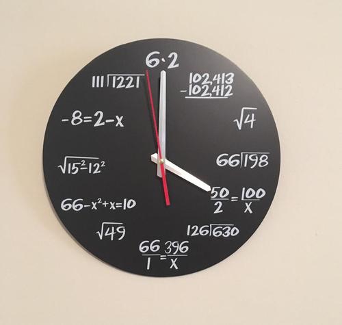 Matte Black Math Equations LED Wall Clock with Luminous Math Formula photo review