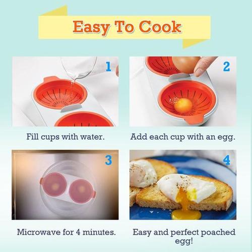 Microwave Egg Poacher - Easy &amp; Healthy Poached Eggs in Minutes