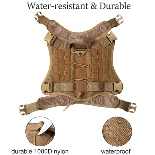 Military Tactical Dog Harness, Tactical Dog Clothes Outdoor Dog Vest