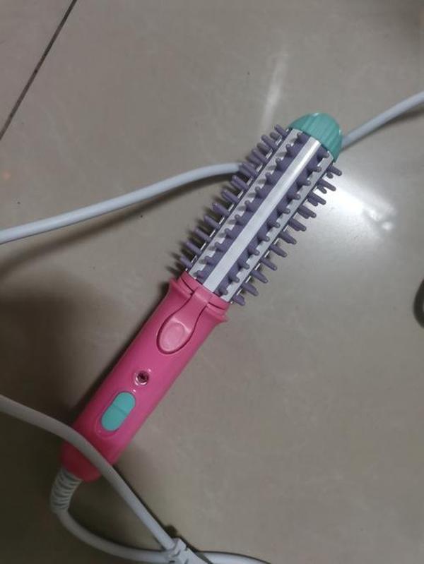 Mini Curling Iron Brush, Mini Hair Straightener Brush, Tourmaline Ceramic Travel Size Hair Curler photo review