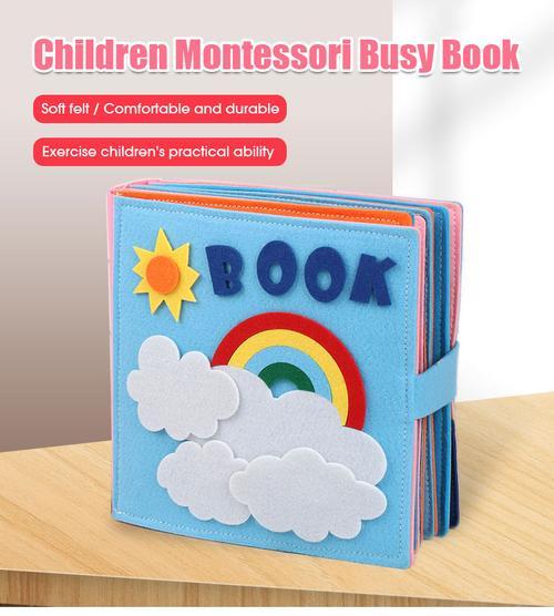 Montessori Busy Book for Early Learning and Life Skills