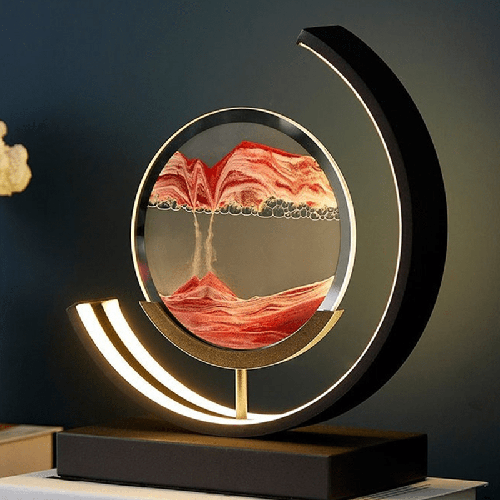 Moving Sand Art Lamp: Tranquil Decor &amp; Calming Light