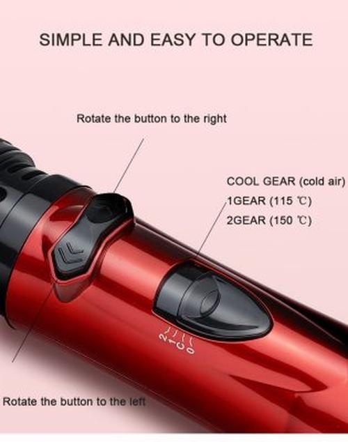 Multifunctional Hair Dryer Volumizer Curler Comb with Rotating Roller Brush