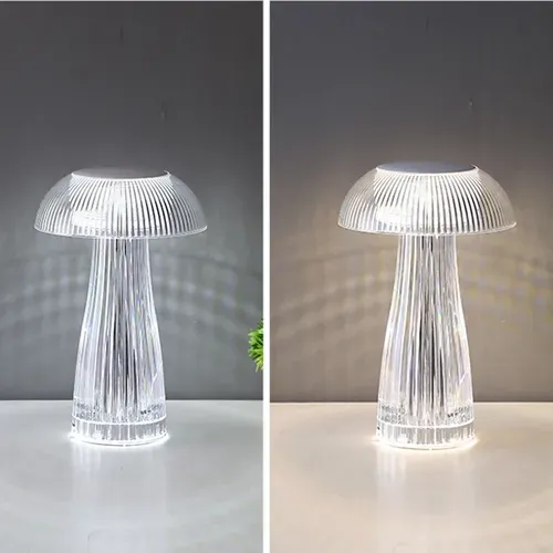 Mushroom Crystal Table Lamp with LED Ambient Light and Touch Control - Perfect for Restaurants, Cafes, Bars, Living Rooms, Bedrooms, and Bedside Tables