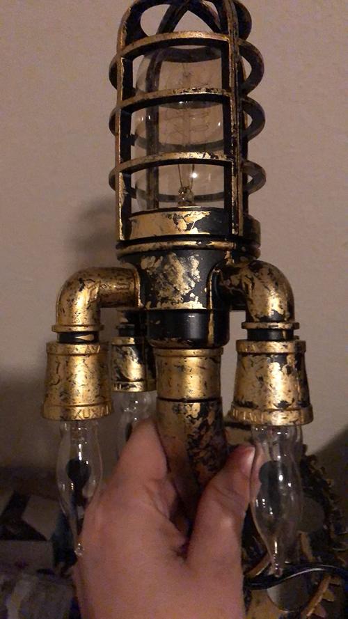 New Bazooka Flame Steampunk Rocket Home Decoration Light photo review