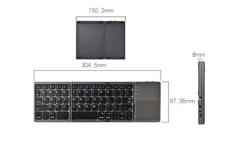 No.1 Foldable Bluetooth Travel Pocket Keyboard