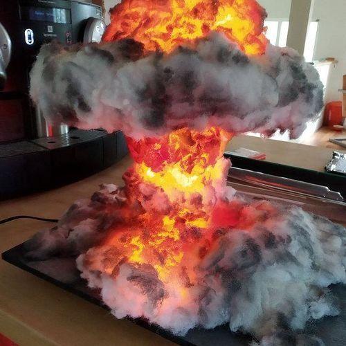 Nuclear Explosion Mushroom Cloud Model Lamp photo review