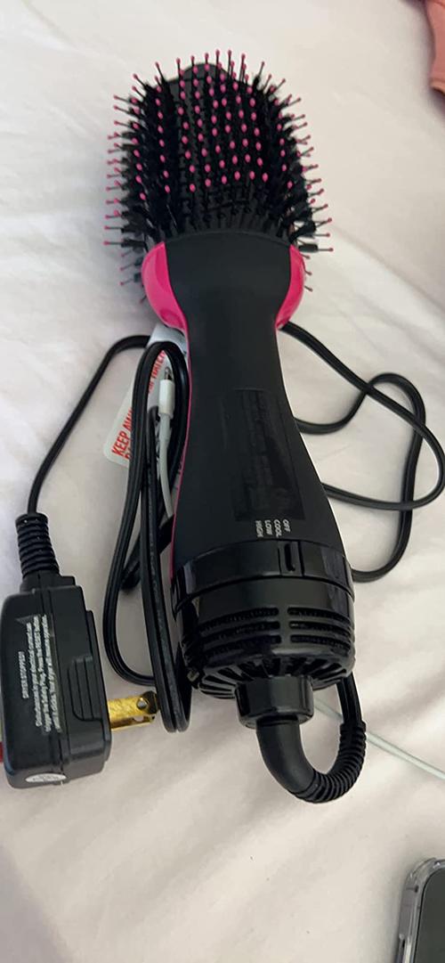 One-Step Electric Hair Dryer Comb Multifunctional Comb Straightener Hair Curling photo review