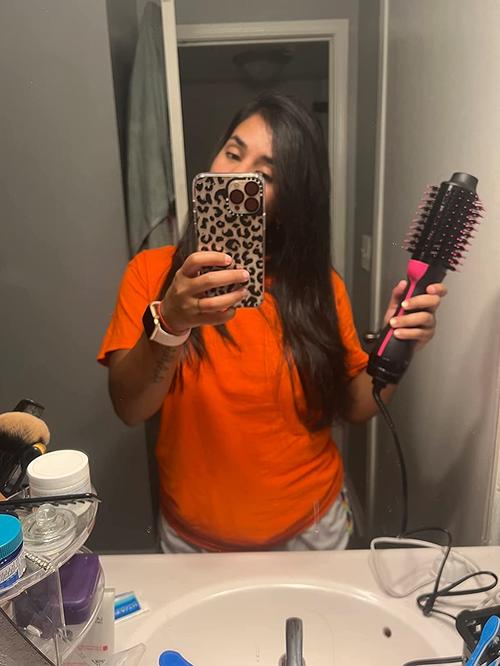 One-Step Electric Hair Dryer Comb Multifunctional Comb Straightener Hair Curling photo review