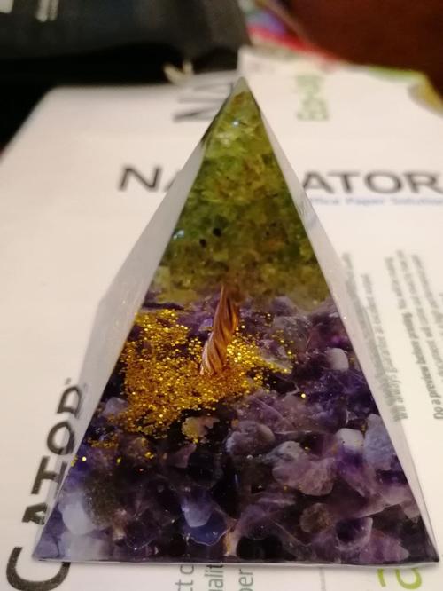 Orgonite Tree of Life Peridot Pyramid photo review