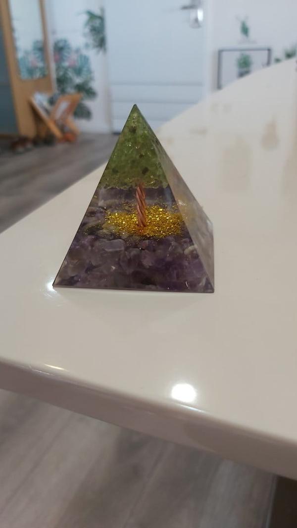 Orgonite Tree of Life Peridot Pyramid photo review