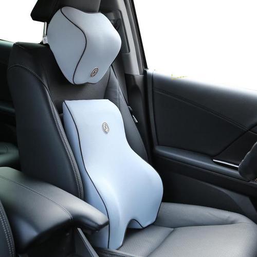 Orthopedic Memory Foam Lumbar Back Support Cushion &amp; Headrest Pillow