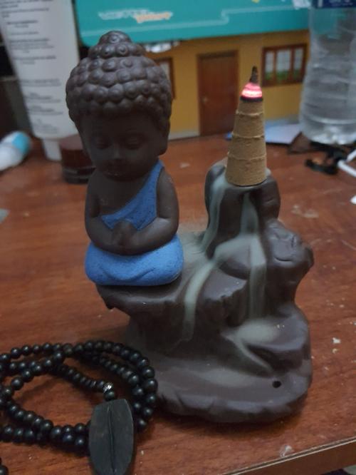 Peaceful Little Buddha Aromatherapy Waterfall Incense Burner with 20 Cones photo review