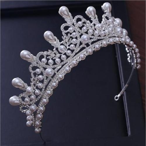 Pearl Crown, Bridal Super Fairy Crown Pearl Water Drop Hair Accessories