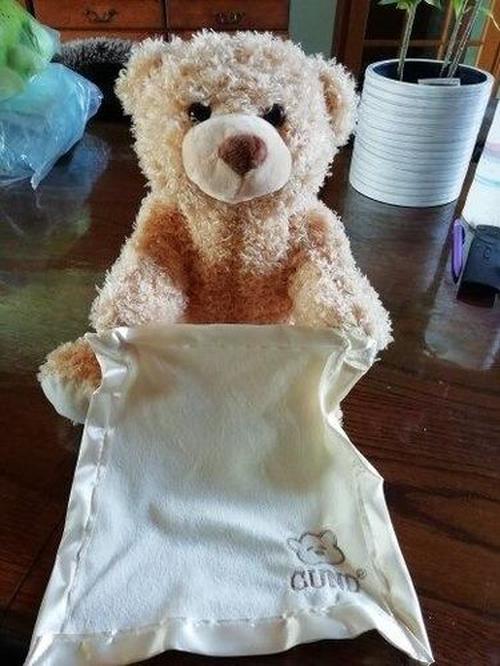 Peek-A-Boo Teddy, Plush Toy Scarf Bear Interactive Toy Cute Plush Bear photo review