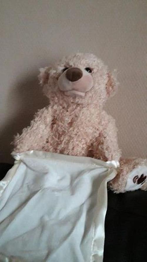 Peek-A-Boo Teddy, Plush Toy Scarf Bear Interactive Toy Cute Plush Bear photo review