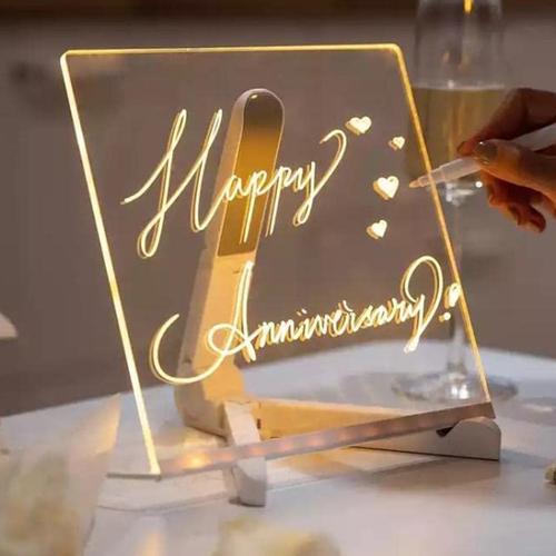 Personalized Led Lamp Acrylic Message Note Board