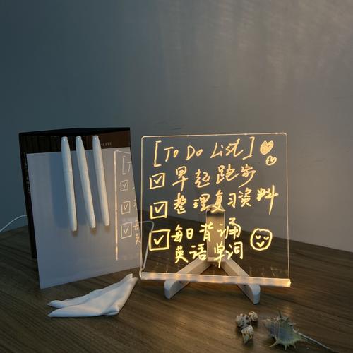 Personalized Led Lamp Acrylic Message Note Board